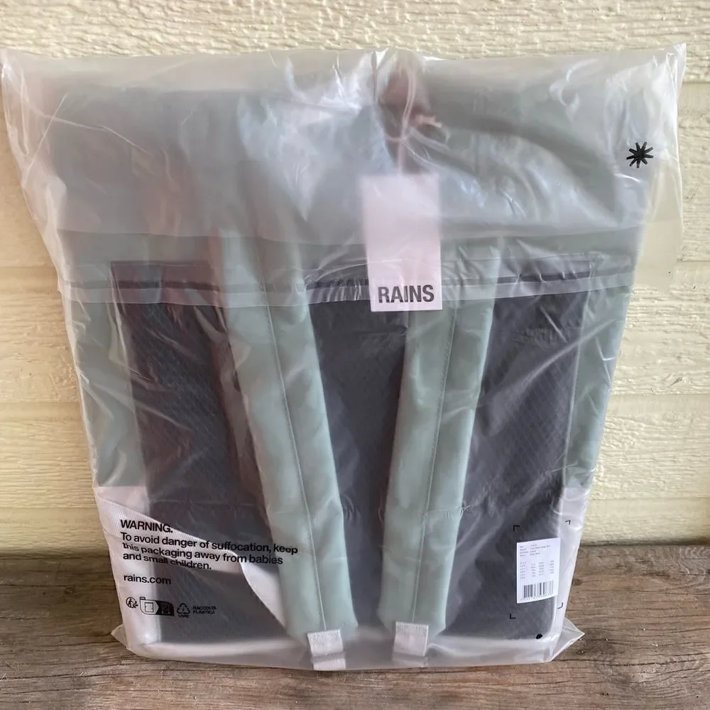 Unisex Rains Haze (Sage)Trail MSN Bag/Backpack. New! (NWT). Retail $140